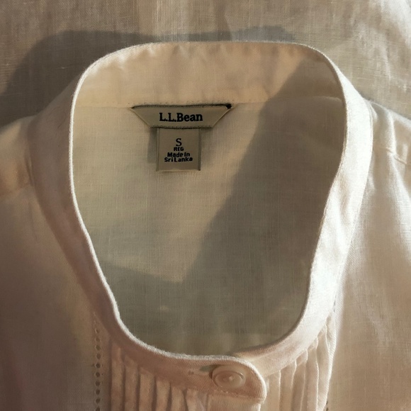 Like-New L.L. Bean White Linen Button-Down Top - Picture 15 of 15